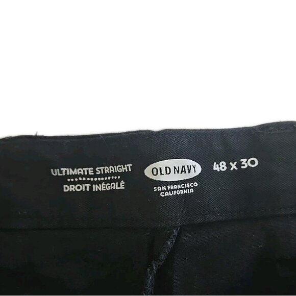 Old Navy Mens Ultimate Straight Fit Chino Pants Black 4XL 48x30 - Picture 3 of 5